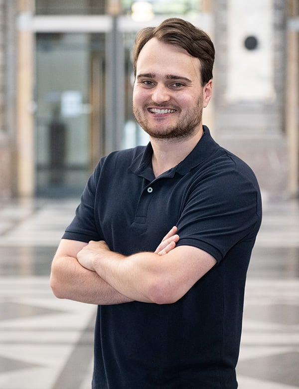 Mannelijk model met bruin haar Benjamin