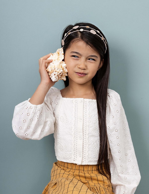 Kindermodel met zwart haar Charlene C.