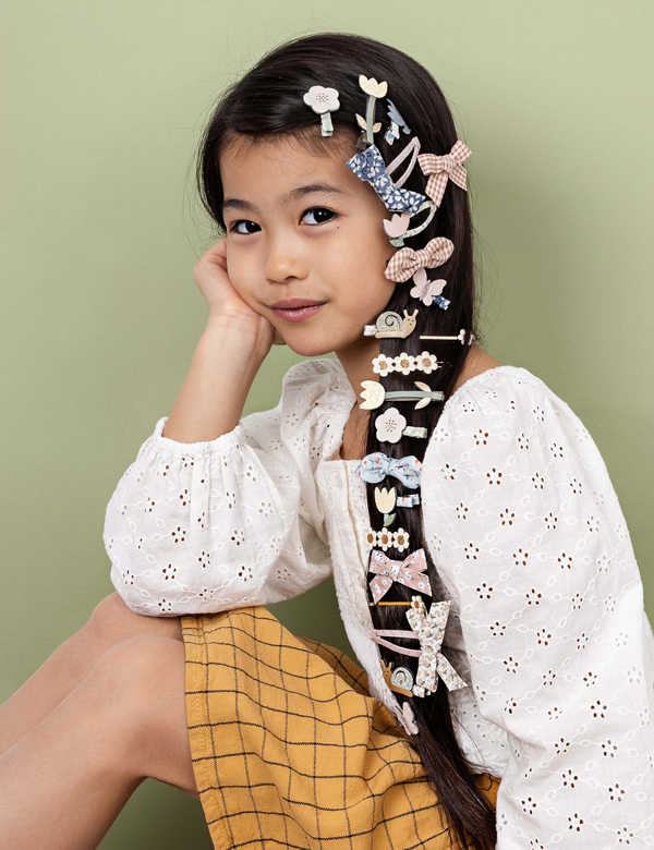 Kindermodel met zwart haar Charlene C.