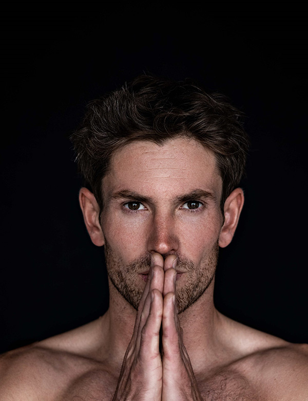Mannelijk model met bruin haar David