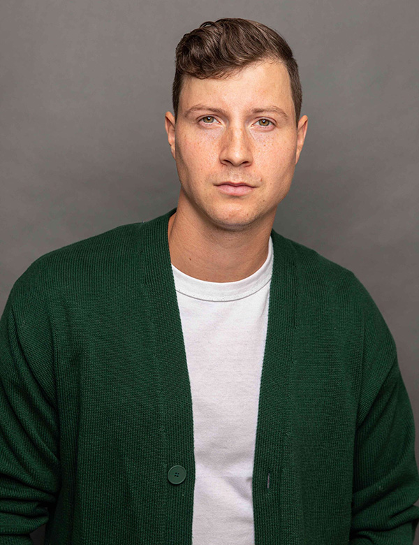 Mannelijk model met bruin haar Floris
