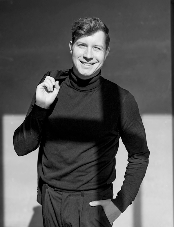 Mannelijk model met bruin haar Floris