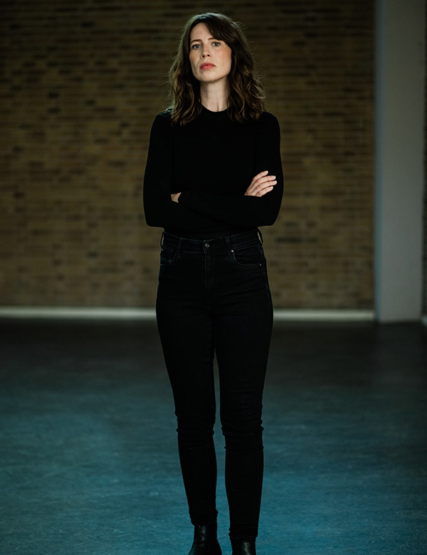 Vrouwelijk model met bruin haar Lucy