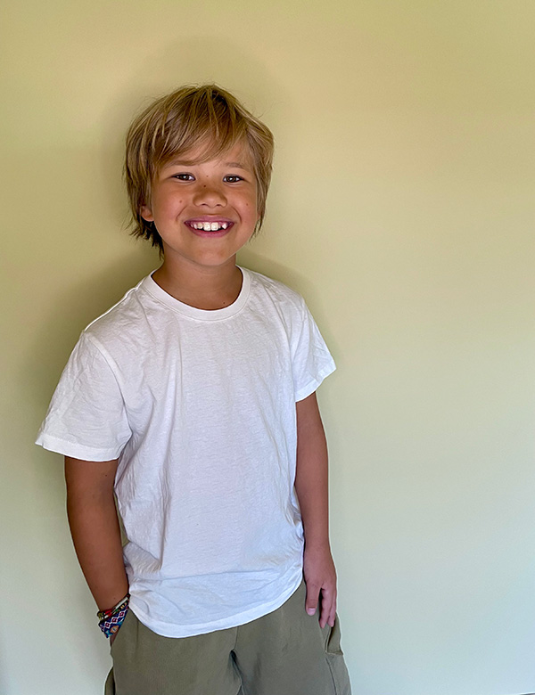 Kindermodel met blond haar Samuel P.