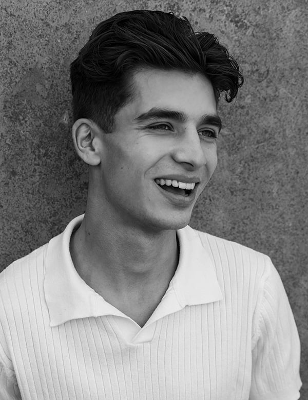 Mannelijk model met bruin haar Coen