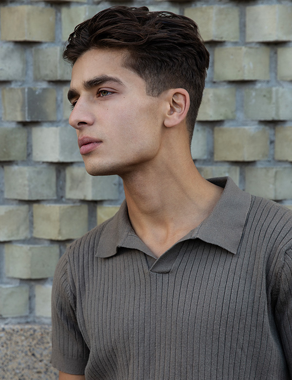 Mannelijk model met bruin haar Coen