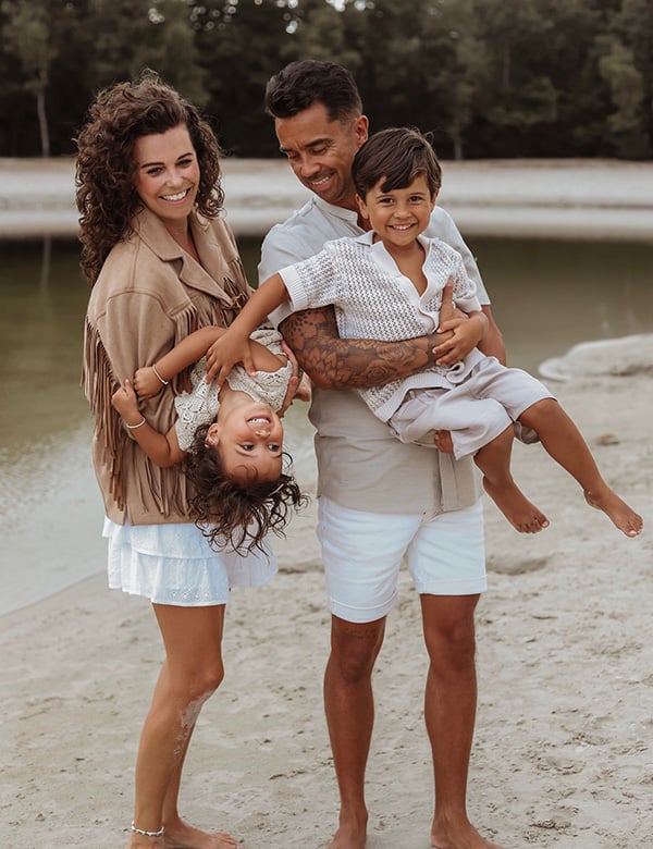 Gezin met 2 kinderen familie van gool.