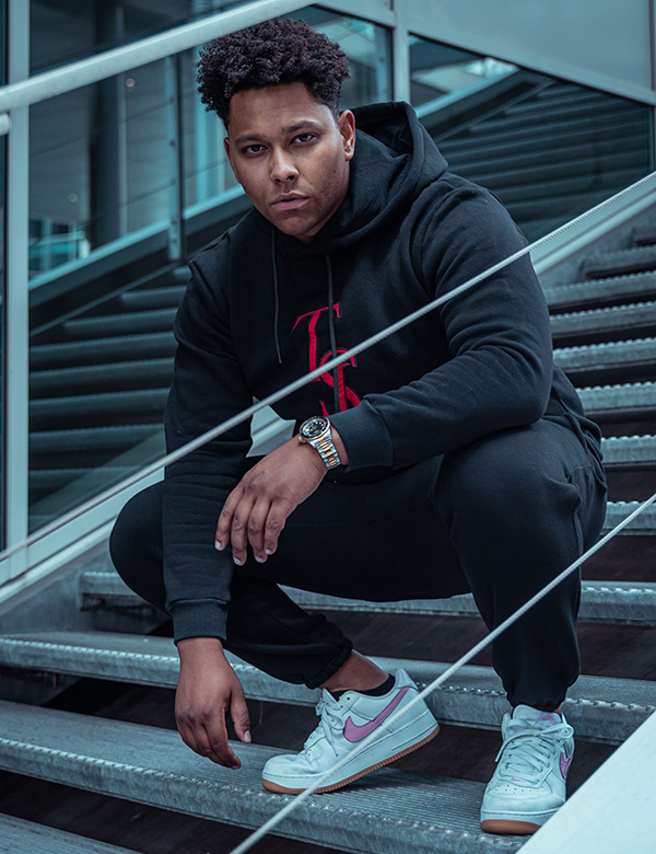 Mannelijk model met zwart haar Rodney