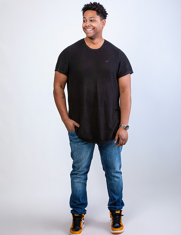 Mannelijk model met zwart haar Rodney
