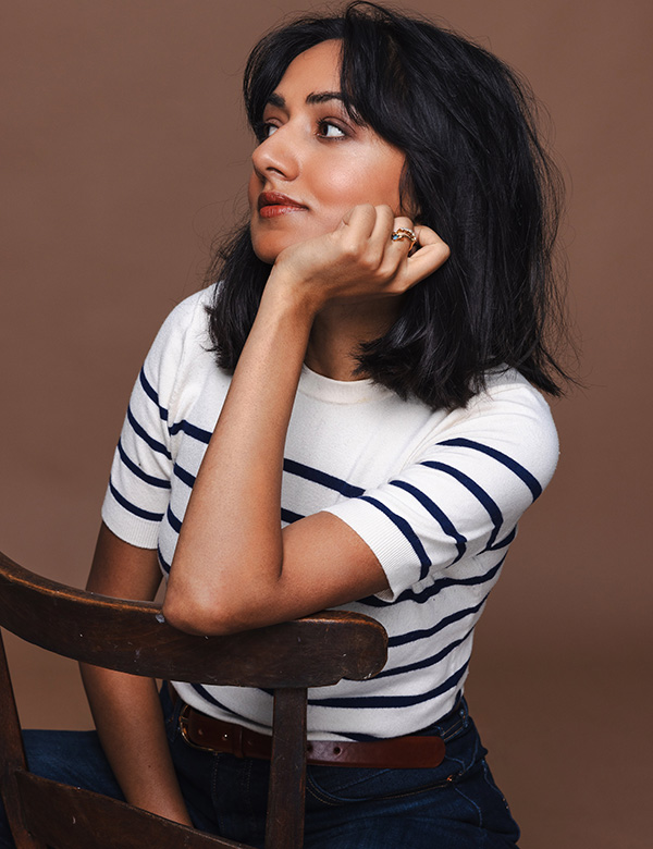 Vrouwelijk model met zwart haar Ankita