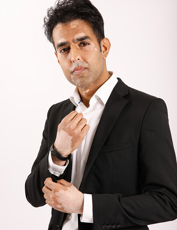 Mannelijk model met zwart haar Bilal