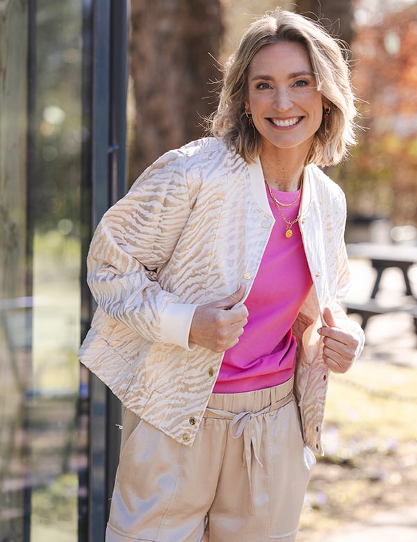 Vrouwelijk model met blond haar Ilze L.
