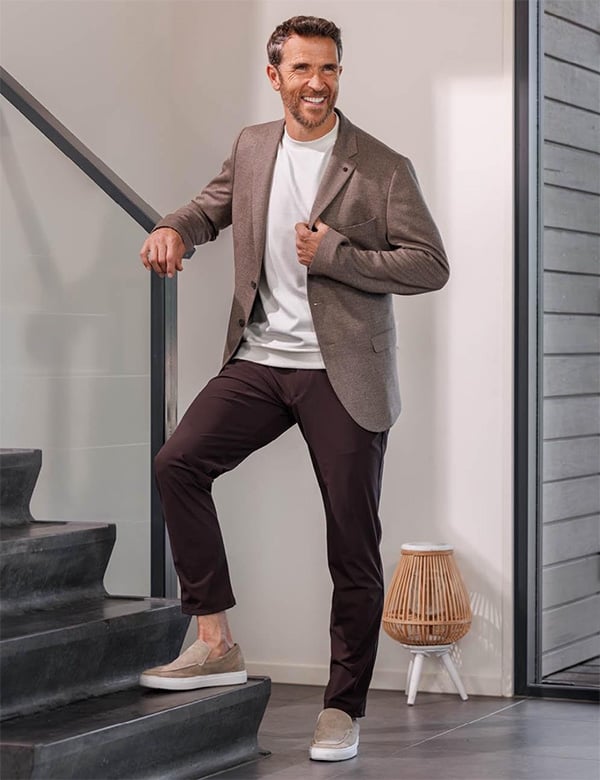 Mannelijk model met bruingrijs haar Wim P.