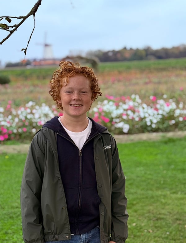 Kindermodel met rood haar Klaas