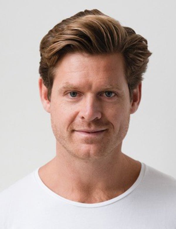 Mannelijk model met blond/rossig haar lennert