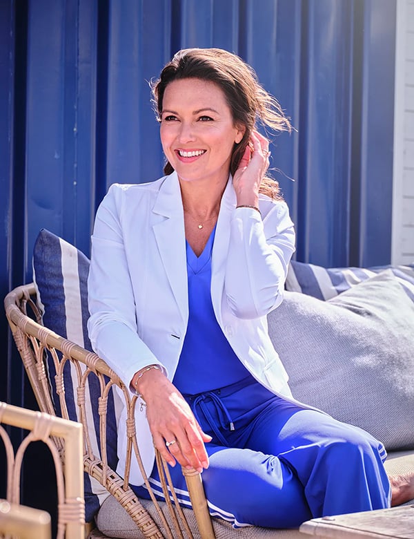 Vrouwelijk model met donkerbruin haar Margriet H.