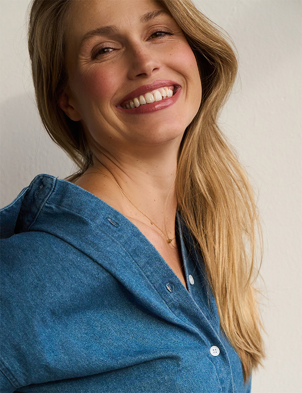 Vrouwelijk model met blond/bruin haar Marloes T.