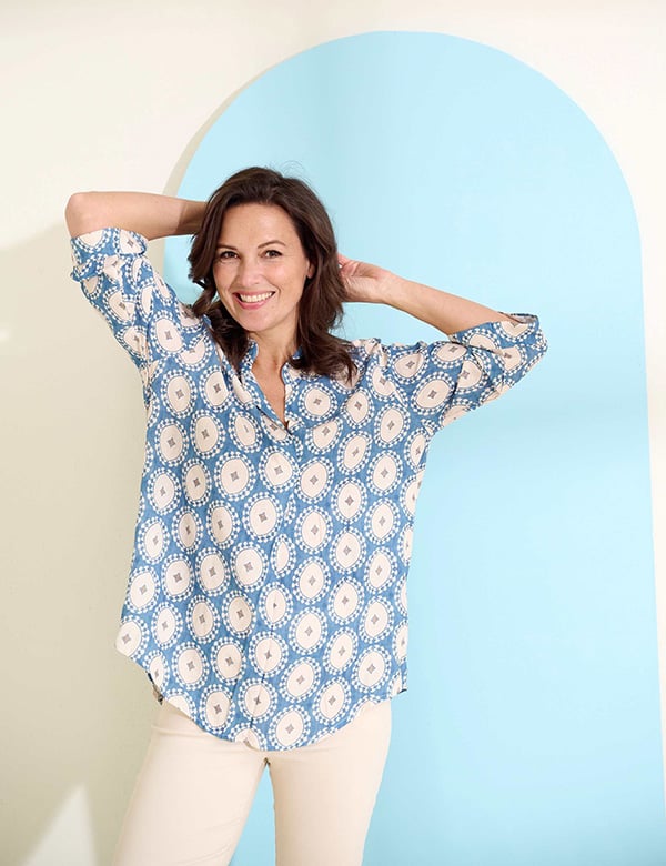 Vrouwelijk model met donkerbruin haar Margriet H.