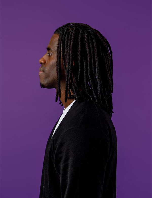 Mannelijk model met zwart haar Denzel