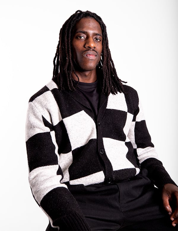 Mannelijk model met zwart haar Denzel