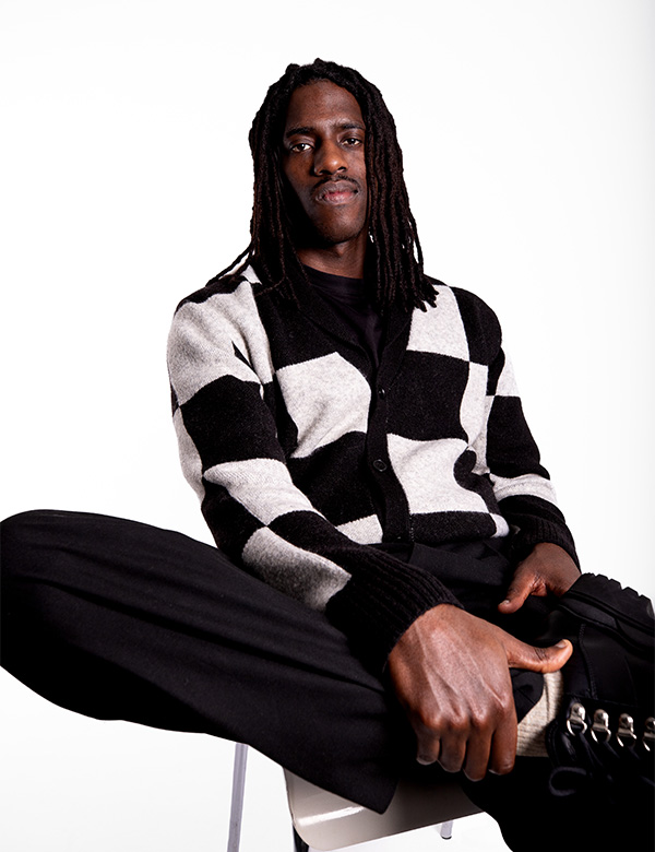 Mannelijk model met zwart haar Denzel