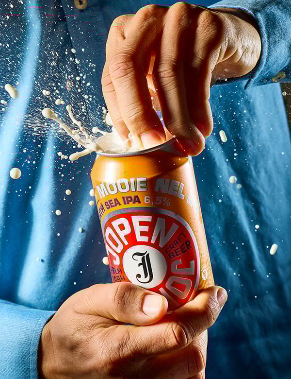 Mannelijk model met bruin haar en bruine ogen Erwin.