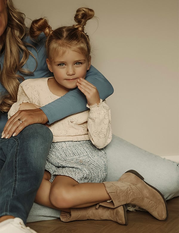 Kindermodel met blond haar Kate