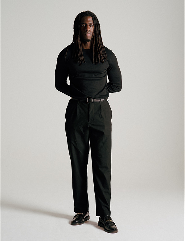 Mannelijk model met zwart haar Denzel