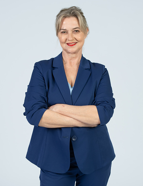Vrouwelijk model met blond haar Hilde