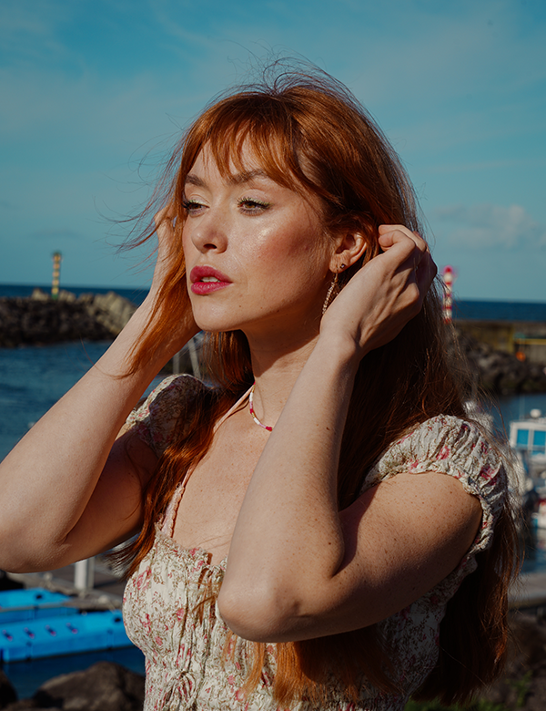 Vrouwelijk model met rood haar Ilse V.