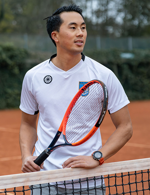 Mannelijk model met kort zwart haar Richard W.