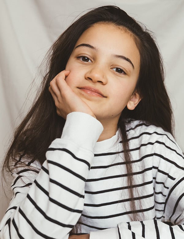 Kindermodel met donkerbruin haar sophie sc.