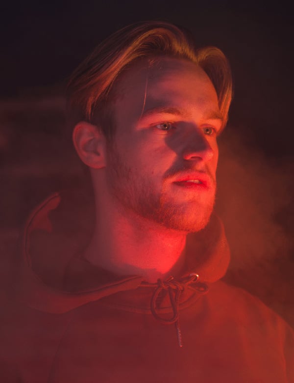 Mannelijk model met blond haar Johan H.