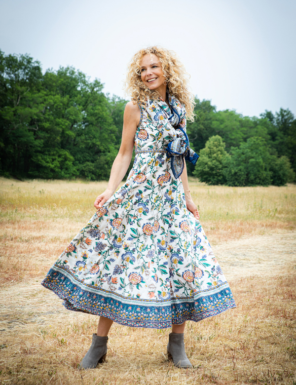 Vrouwelijk model met blond haar Judith M.