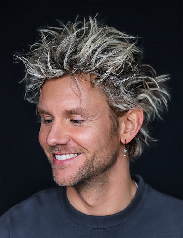 Mannelijk model met blond haar Koen Br.