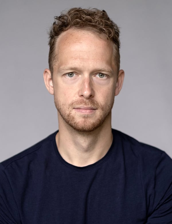 Mannelijk model met blond/rossig haar Mike A.
