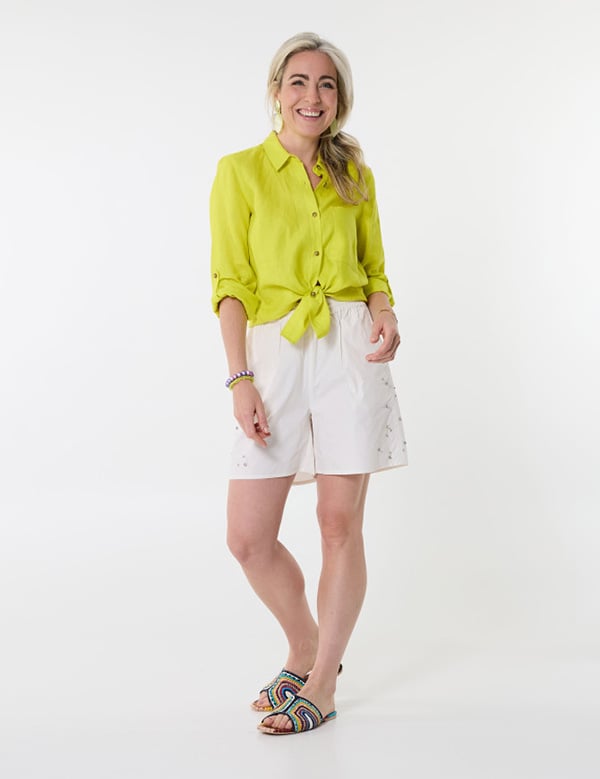 Vrouwelijk model met blond haar Vienne B.