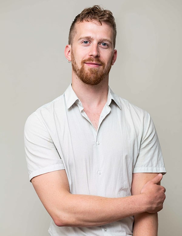 Mannelijk model met rossig haar Bo K.