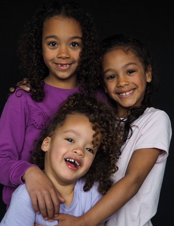 Kindermodel met donkerbruin haar Joëlle F.