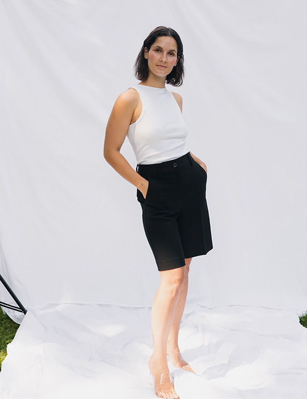 vrouwelijk model met kort bruin haar Jolien K.