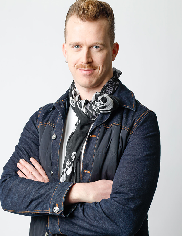Mannelijk model met rood haar Bo