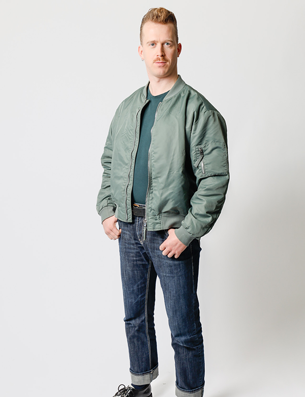 Mannelijk model met rood haar Bo