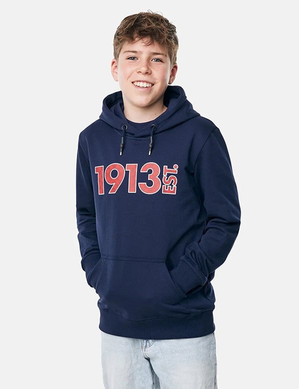 Kinderlijk model met donkerblond haar en blauwe ogen Cas.