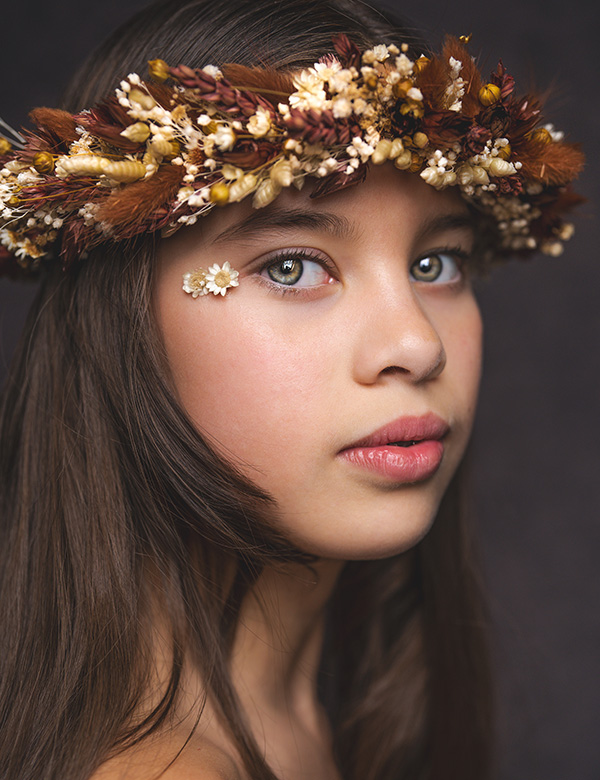 Kindermodel met bruin haar Eloise.