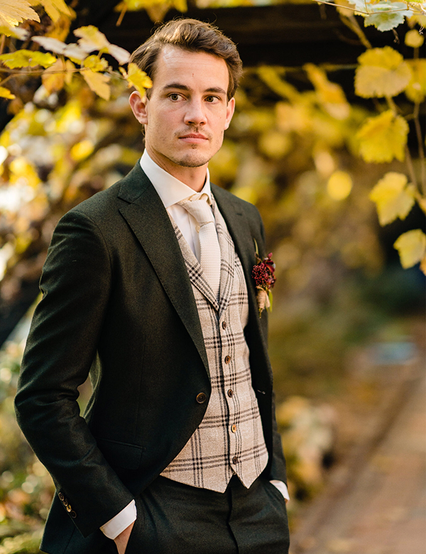 Mannelijk model met kort bruin haar Ronnie P.