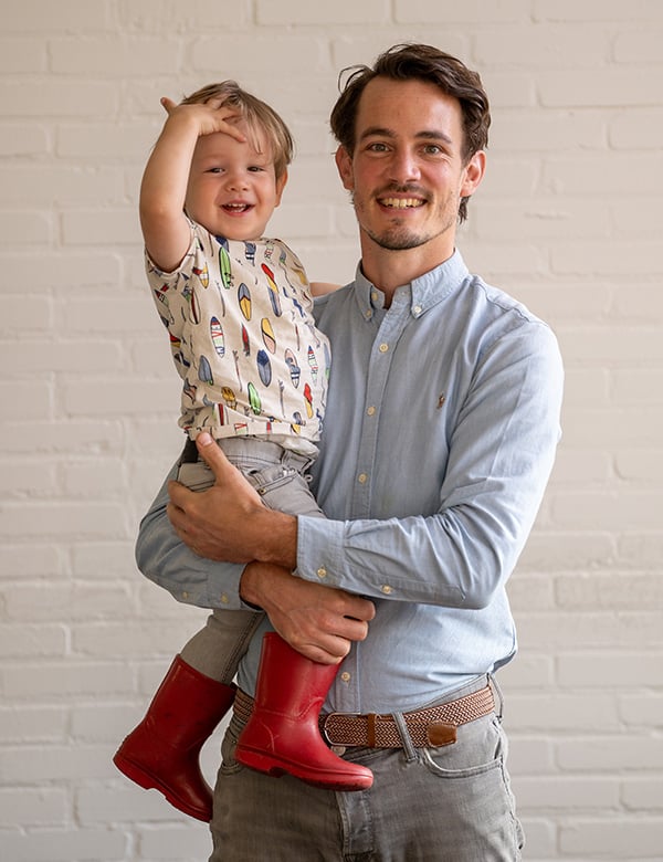 Mannelijk model met kort bruin haar en een baard Ronnie P.