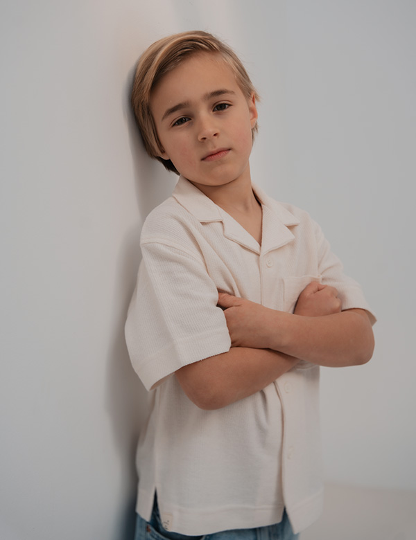 kindermodel met blond haar James K.