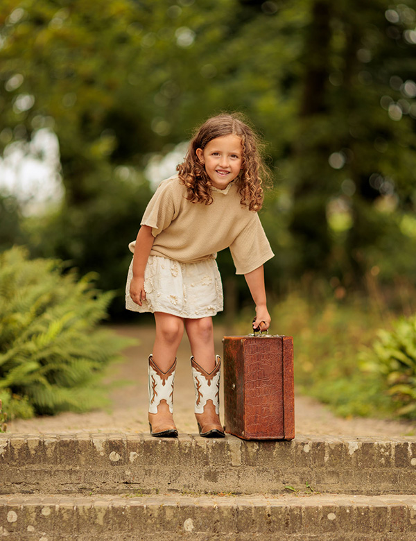 Kindermodel met bruin haar Kenza