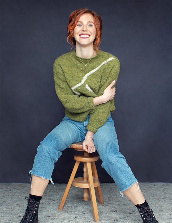 Vrouwelijk model met rood haar Sanne