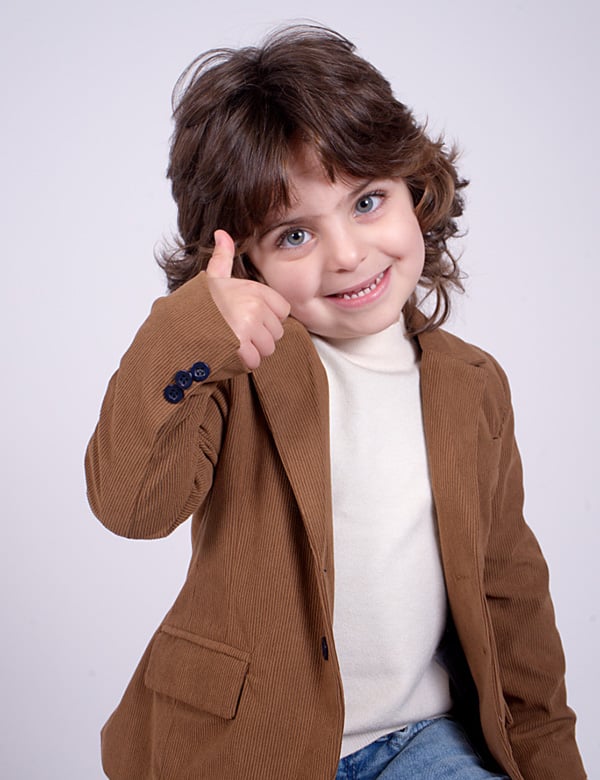 Kindermodel met blauwe ogen Ibrahim